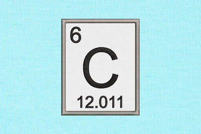 Element 6 C Carbon Applique Embroidery Embroidery/Applique Designed by Geeks 