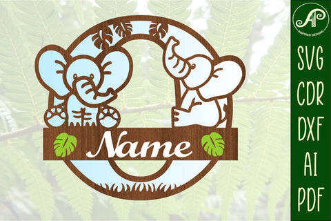 Elephant Capital Monogram Letter O SVG SVG APInspireddesigns 