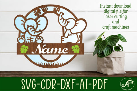 Elephant Capital Monogram Letter O SVG SVG APInspireddesigns 