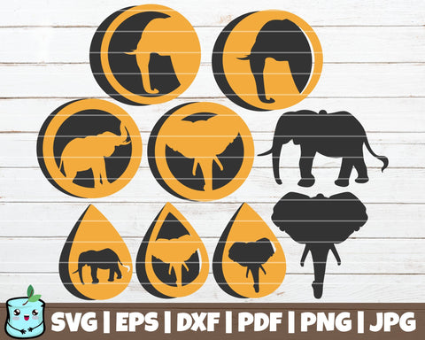 Elephant Earrings SVG MintyMarshmallows 
