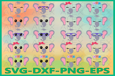 Elephant Face Svg, Animal face SVG AlexSVGStudio 