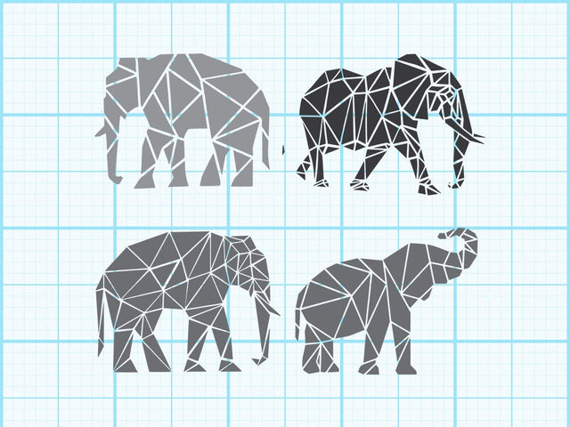 Elephant Geomatical Print SVG Johan Ru designs 
