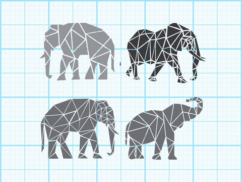 Elephant Geomatical Print SVG Johan Ru designs 