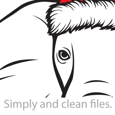 Elephant Head and Santa Hat (Christmas design) SVG TribaliumArtSF 