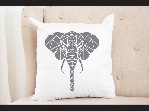 Elephant Head Geomatical Print SVG Johan Ru designs 