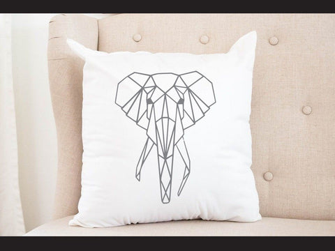 Elephant Head Geomatical Print SVG Johan Ru designs 