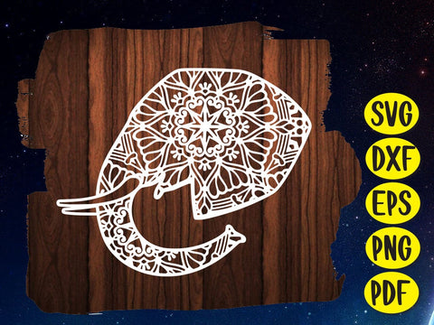 Elephant Head Mandala Paper cut SVG Johan Ru designs 
