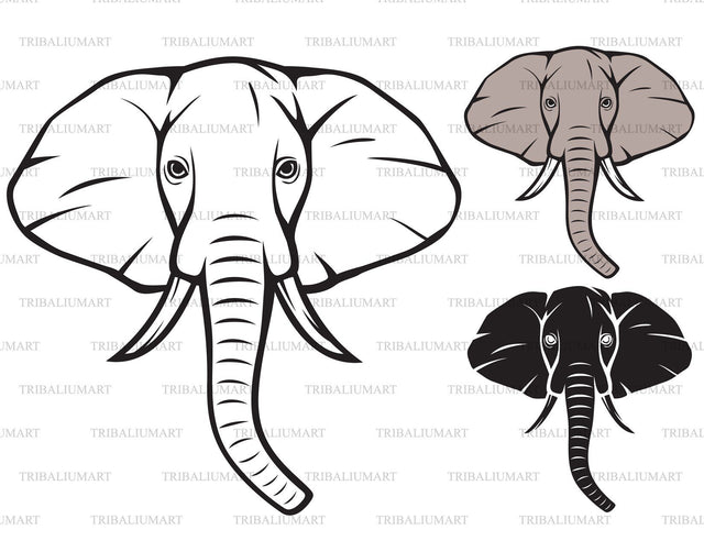 Elephant head SVG TribaliumArtSF 