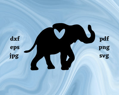 Elephant Heart SVG Cut File SVG Northern Light SVG 