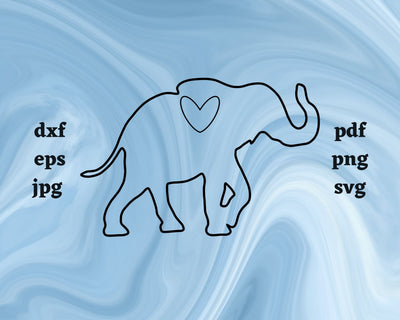 Elephant Heart SVG Cut File SVG Northern Light SVG 