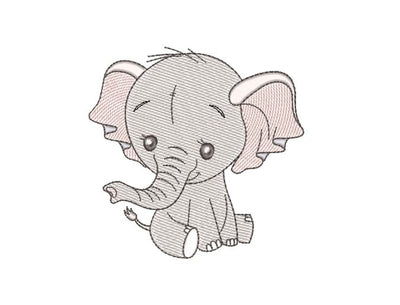 Elephant machine embroidery design , 3 sizes. Embroidery/Applique DESIGNS ArtEMByNatalia 