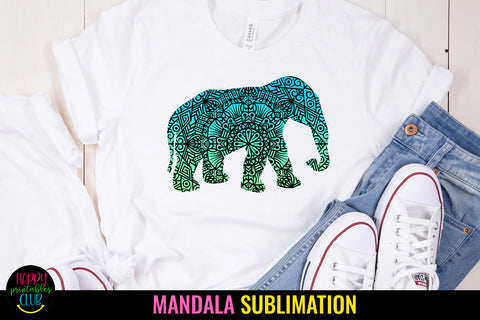 Elephant Mandala Sublimation Design I Mandalas Sublimation Happy Printables Club 