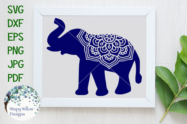 Elephant Mandala SVG Wispy Willow Designs 