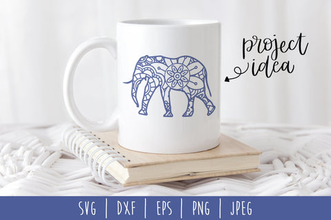 Elephant Mandala Zentangle SVG SavoringSurprises 