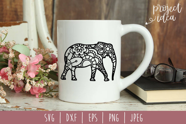 Elephant Mandala Zentangle SVG SavoringSurprises 
