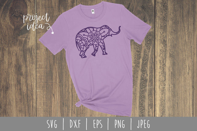 Elephant Mandala Zentangle SVG SavoringSurprises 