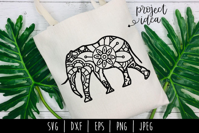 Elephant Mandala Zentangle SVG SavoringSurprises 