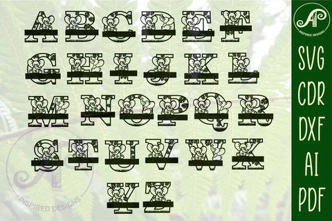 Elephant monogram letter bundle Name signs SVG 3 layer SVG APInspireddesigns 