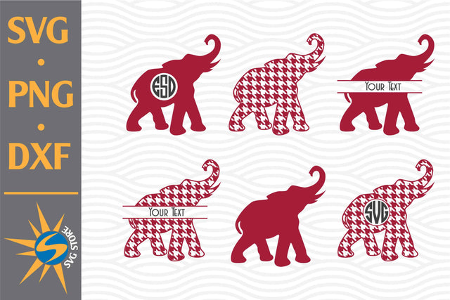 Elephant Monogram SVG, PNG, DXF Digital Files Include SVG SVGStoreShop 