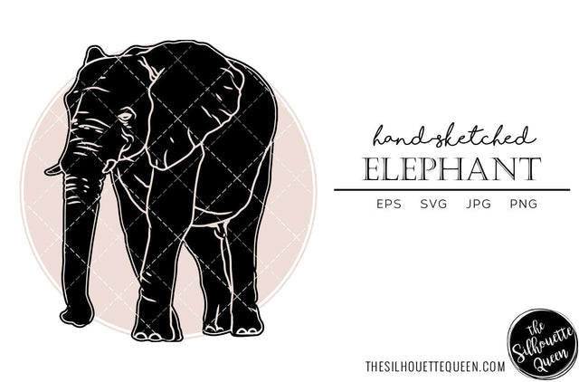 Elephant Sketch Vector SVG Loveleen Kaur 