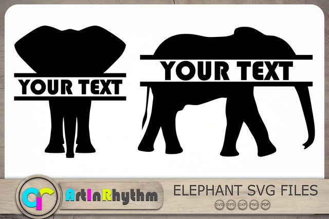 Elephant Split Monograms Svg, Elephant Svg, Elephant Monogram Svg SVG Artinrhythm shop 