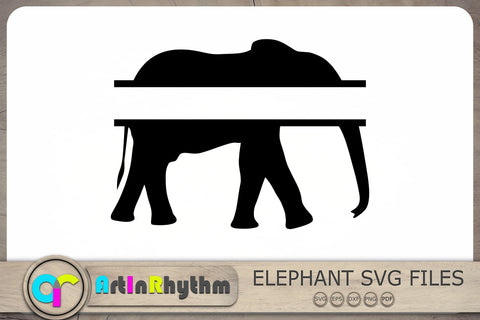Elephant Split Monograms Svg, Elephant Svg, Elephant Monogram Svg SVG Artinrhythm shop 