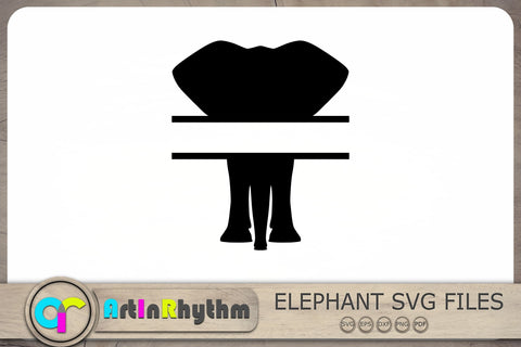 Elephant Split Monograms Svg, Elephant Svg, Elephant Monogram Svg SVG Artinrhythm shop 