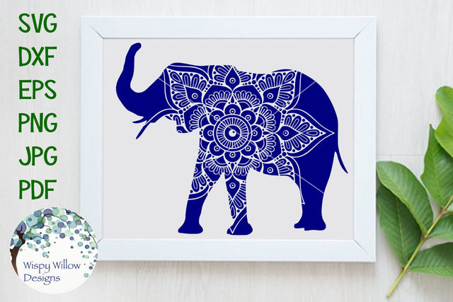 Elephant Star Mandala | So Fontsy Exclusive! SVG Wispy Willow Designs 