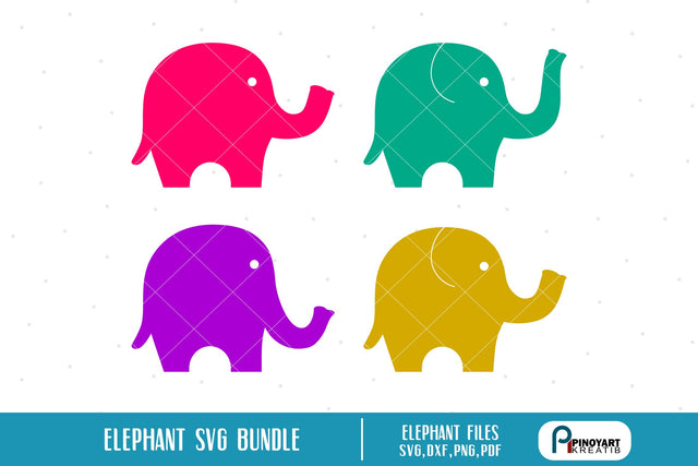 Elephant Svg Bundle SVG Pinoyart Kreatib