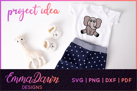 Elephant SVG | Zentangle Elephant Cut File SVG Emma Dawn Designs 