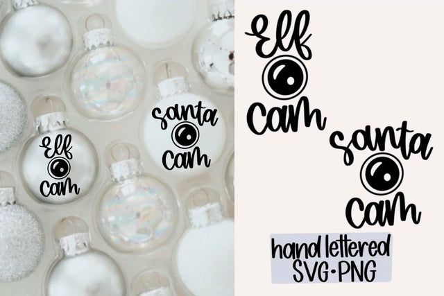 Elf cam SVG, Santa cam SVG, Hand Lettered SVG SVG AnitaAlyiaLettering 