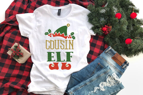 Elf Family Matching Shirts Bundle - SVG, PNG, DXF, EPS SVG Elsie Loves Design 