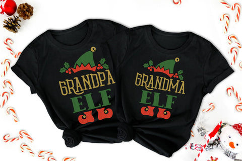 Elf Family Matching Shirts Bundle - SVG, PNG, DXF, EPS SVG Elsie Loves Design 