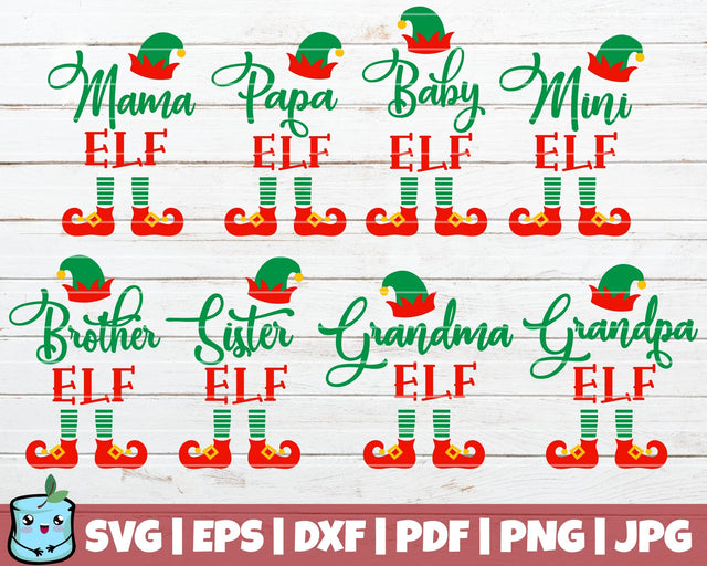 Elf Family SVG Bundle SVG MintyMarshmallows 