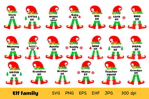 Elf Family SVG Bundle.Elf SVG. Christmas Elf SVG, PNG SVG Olga Terlyanskaya 