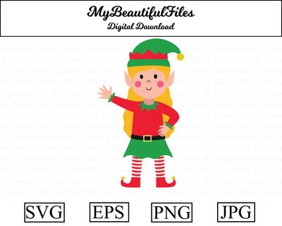 elf girl- christmas SVG MyBeautifulFiles 