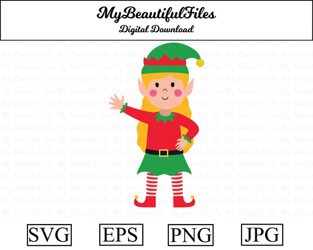 elf girl- christmas SVG MyBeautifulFiles 