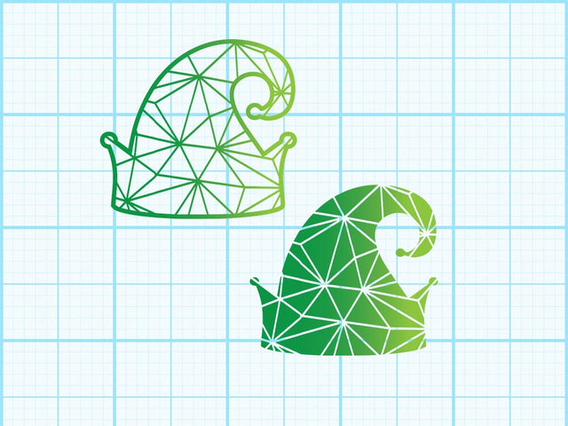 Elf hat Christmas Geomatical Print SVG Johan Ru designs 