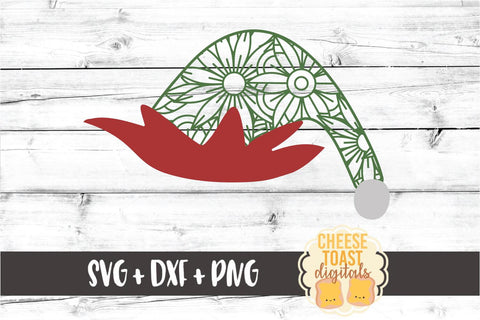 Elf Hat - Christmas Zen Doodle SVG PNG DXF Cut Files SVG Cheese Toast Digitals 