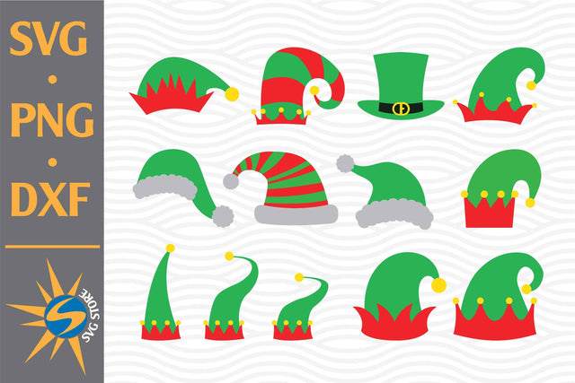 Elf Hat SVG, PNG, DXF Digital Files Include SVG SVGStoreShop 