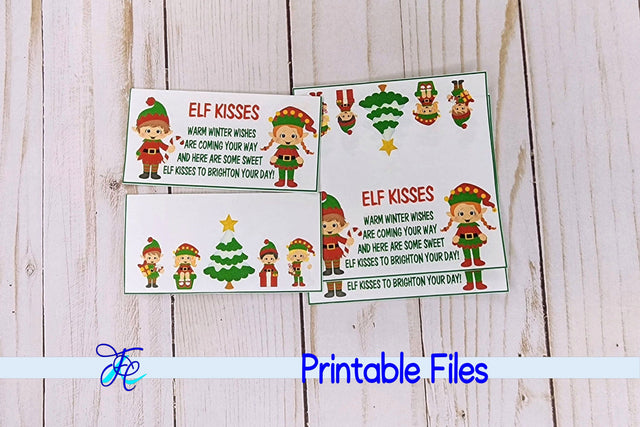 Elf Kisses Bag Topper 3D Paper Family Creations 