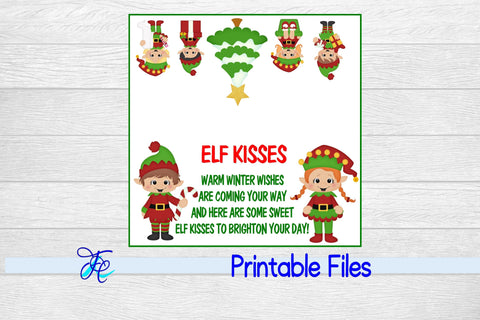 Elf Kisses Bag Topper 3D Paper Family Creations 