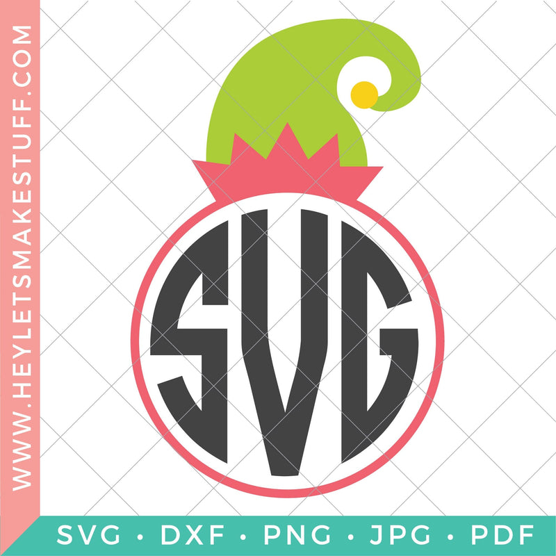 Elf Monogram 1 SVG Hey Let's Make Stuff 