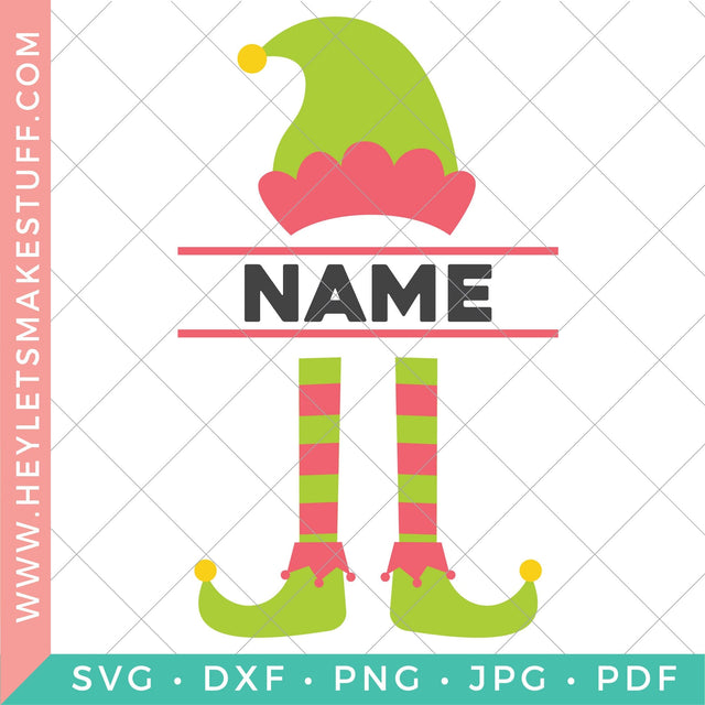 Elf Monogram 2 SVG Hey Let's Make Stuff 