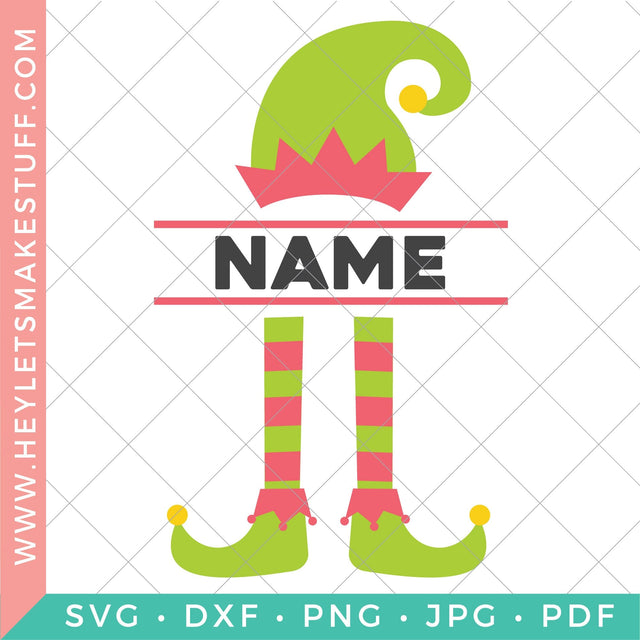 Elf Monogram 4 SVG Hey Let's Make Stuff 