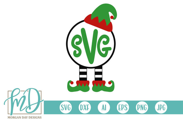 Elf Monogram Frame SVG Morgan Day Designs 