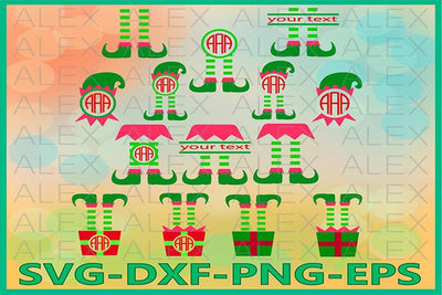 Elf Monogram SVG, Christmas Monogram SVG AlexSVGStudio 
