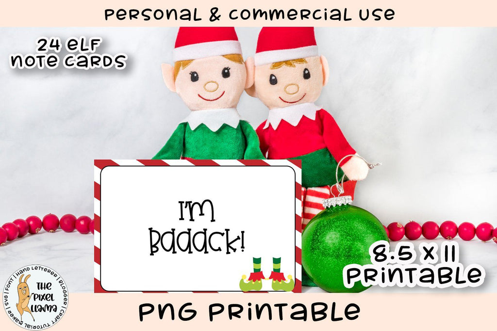 Elf Note Cards Printable - So Fontsy