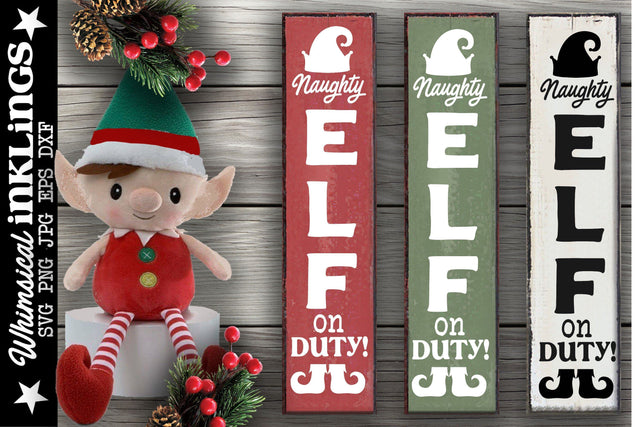 Elf On Duty-Vertical SVG SVG Whimsical Inklings 