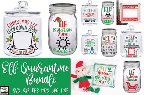 Elf Quarantine Jar Bundle SVG Old Market 